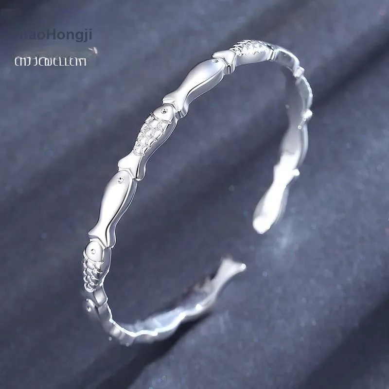 CHAOHONGJI 999 Fine Silver Sterling Silver Bracelets Women's-3