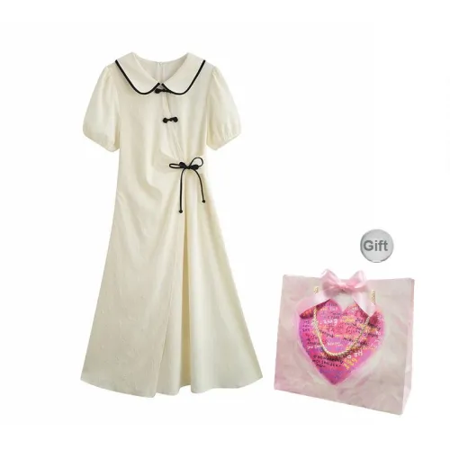 CHICCLO Short-Sleeved Dresses Women's Apricot