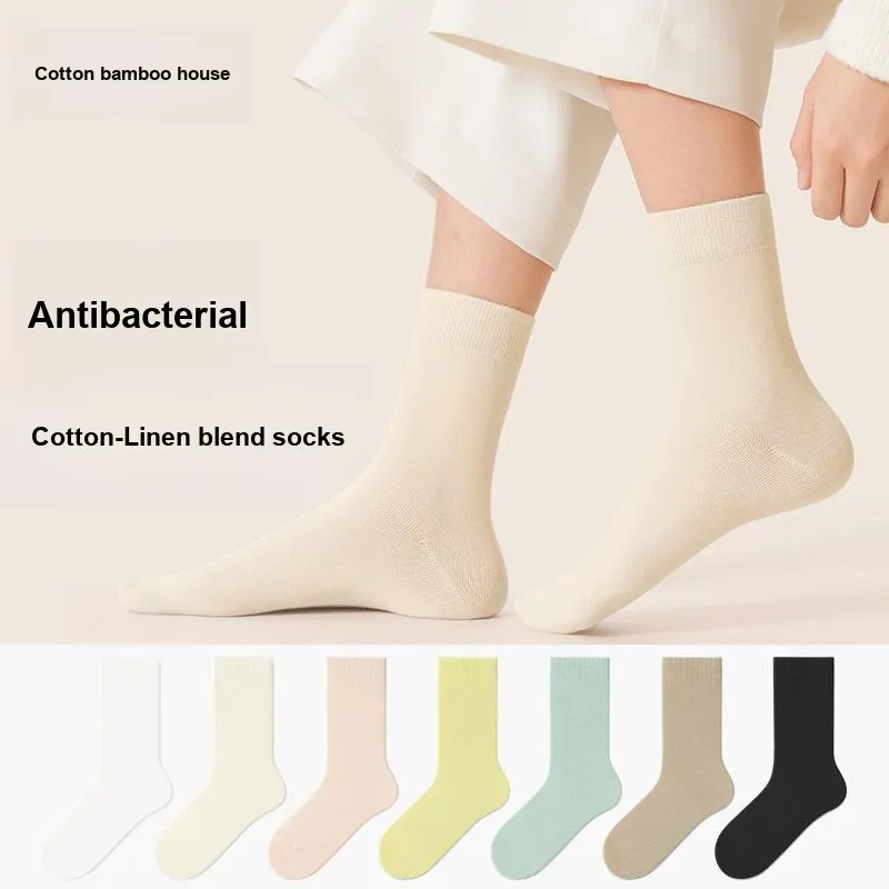 B&C.Room Mid Calf Socks Women's 5 Pack-11