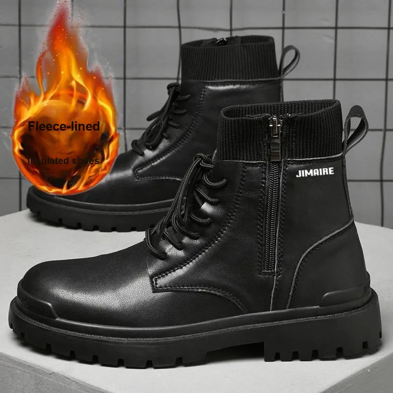 King Jinmai Short Martin Boot Men's Black-1