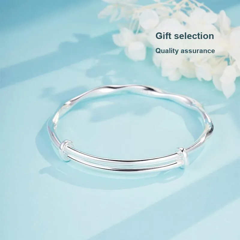 BMK S999 Fine Silver Bangles Women's-4