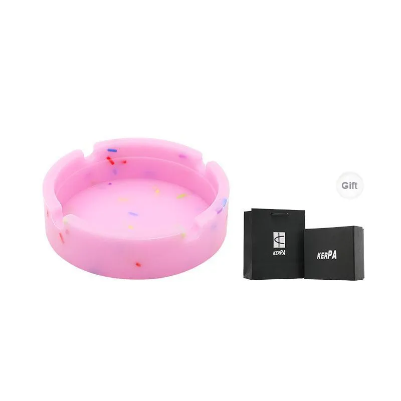 KERPA Multicolor Grain Glow In The Dark Ashtray, Living Room Tea Table Accessories, Small Storage Ornament, One Size-10