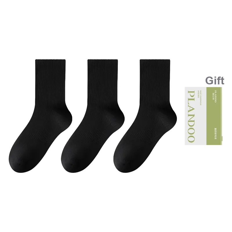 PLANDOO Mid Calf Socks Men's Box Of 3 Pairs-10