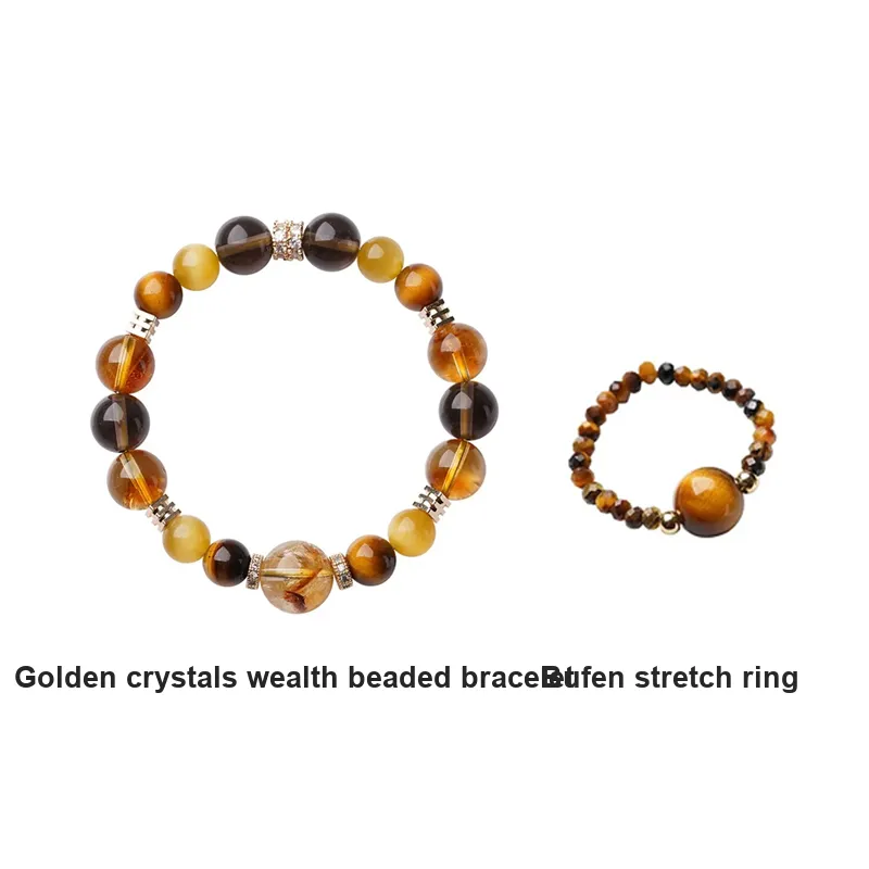 CHOW KING SANG Tiger's Eye Stone Bracelets Unisex-1