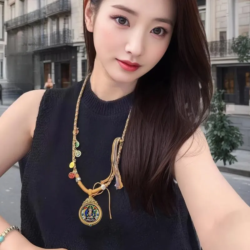 Jade Linmen Alloy Necklaces Unisex-36