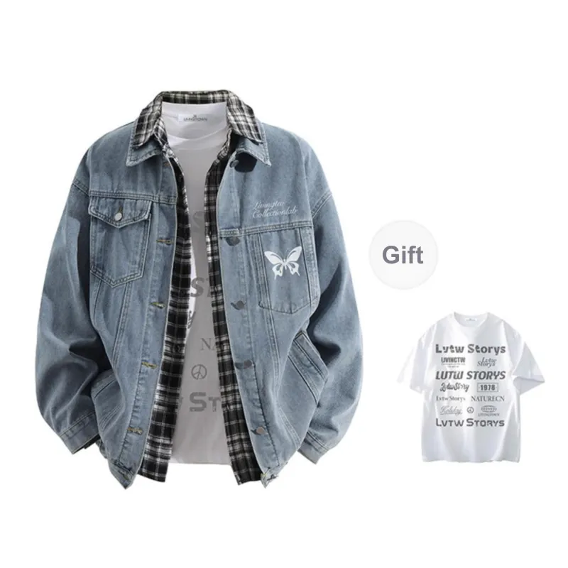 LIVINGTOWN Denim Jackets Unisex-2