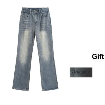 BRUMAIRE Jeans Unisex Denim Blue Includes Brooch