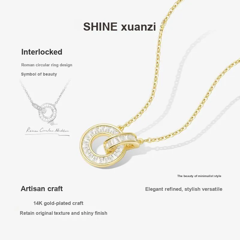 SHINE 14K Gold Plated Copper Necklaces Women's-6