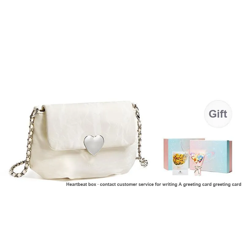 15 MINS Synthetic Leather Shoulder Bag Crossbody Bag Regular Women's Mousse White/Milk Tea Beige/Midnight Black