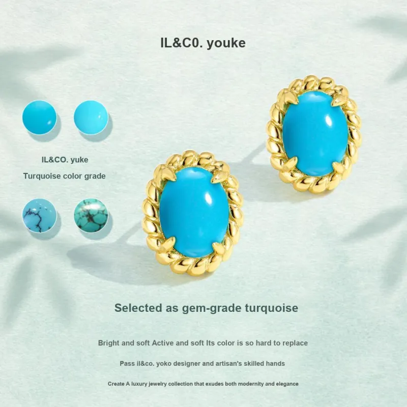 IL&CO. Turquoise Stud Earrings Women's-4