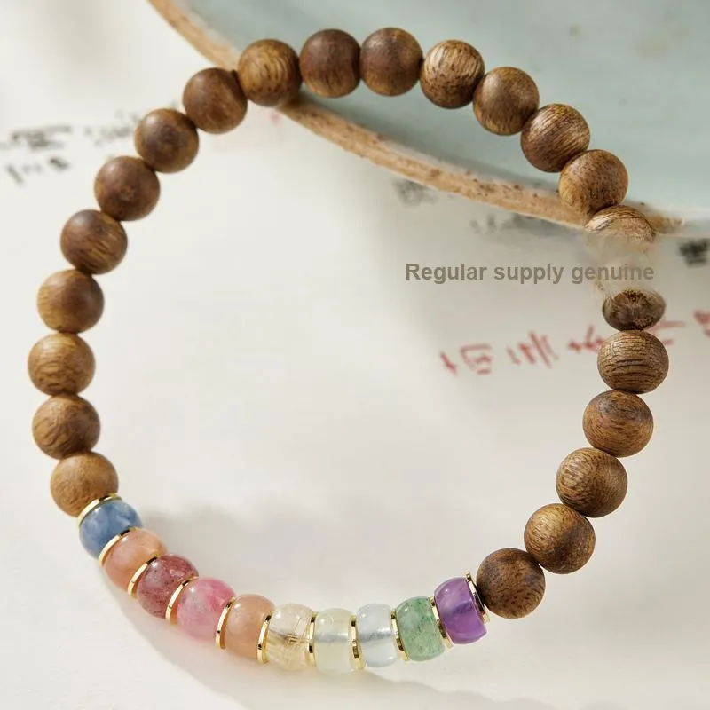 Moonstone Edge Agarwood Bracelets Women's-5