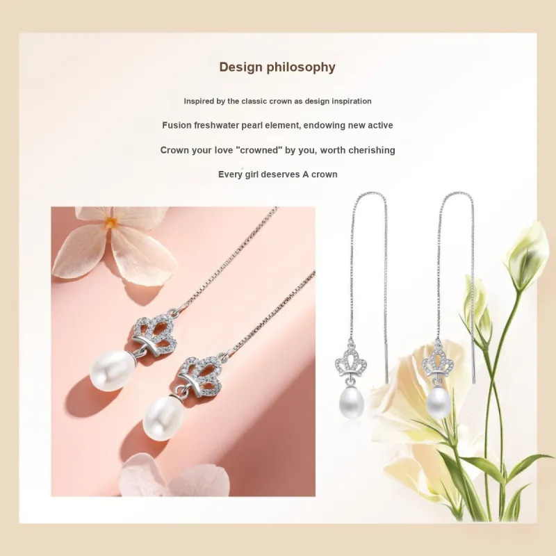 LAOMIAO Pearl Drop Earrings Women's-2