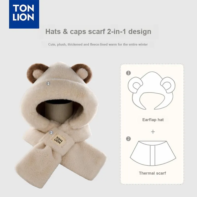 Tonlion Polyester Hoods & Plush Hats Unisex-2