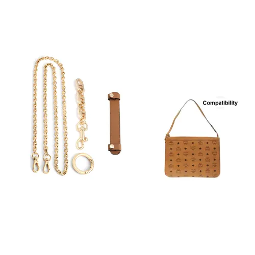 Modified Sauce Металл Микрофибра Сумка Ремень Женские Золотой Тон Белый Металлический