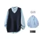 Navy Blue+Light Blue[Shirt]