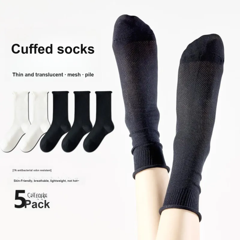 AUGUST Mid Calf Socks Women's 5 Pack-2