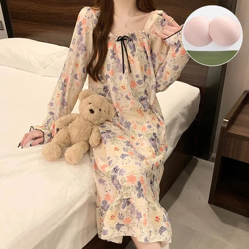Ta Yan Nightgown Women's Apricot-3
