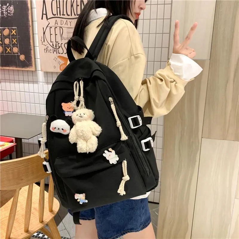 PARK DANCE Nylon Backpack Regular Unisex Multicolor-19