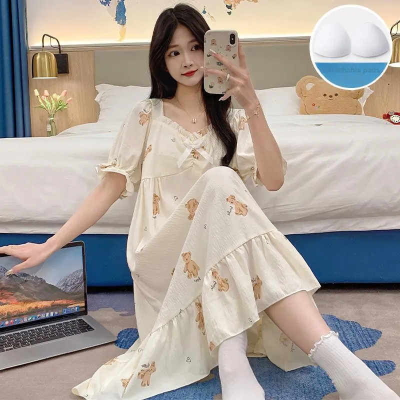 Sleeping Beauty Nightgown Women's Apricot-1