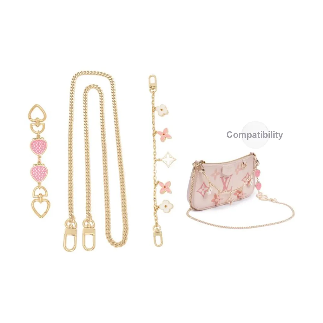 Lan Bao Fan Alloy Crossbody Shoulder Strap Metal Chain Shoulder Bag Accessories Bag Straps Women's Pink
