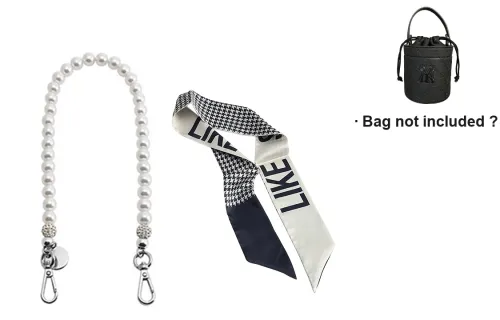 Ingenuity Handmade Pearl Chain Perfume Bag Crossbody Chain Accessories Single Purchase With Bag Women's Black/White