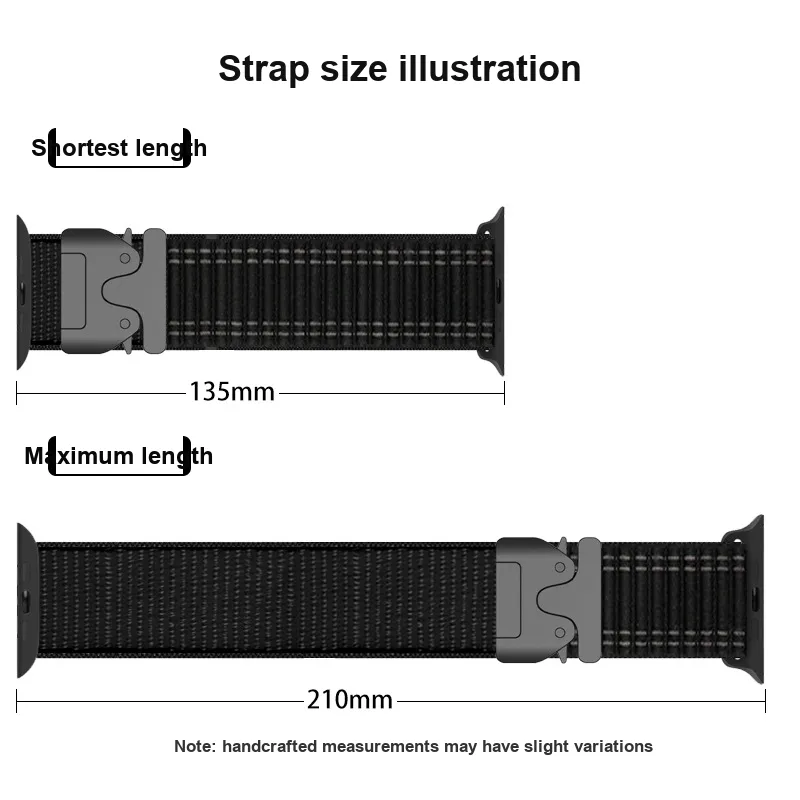 MSSM Watch Bands Apple Compatibility 135mm~210mm Nylon Material-2