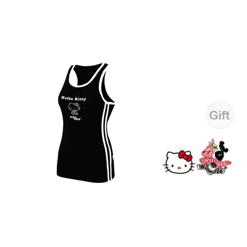 Hello Kitty WHOOSIS X HELLO KITTY Tank Tops Unisex Black