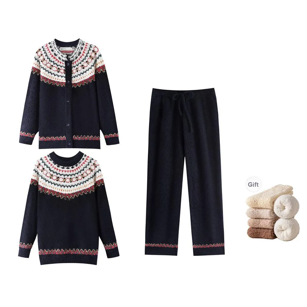ZumashL Luxury Designer Series Pajama Set Women's Smoky Ink Black
