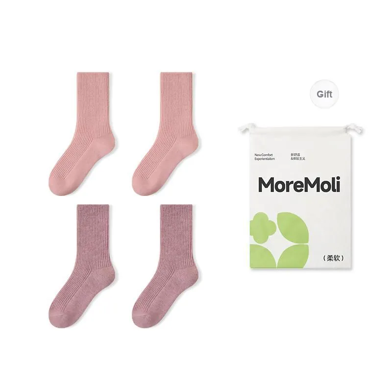 Moremoli Mid Calf Socks Women's Shopping Bag 4 Pack-1