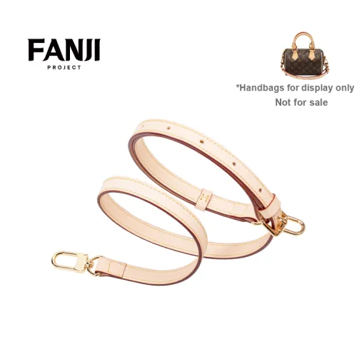 FANJI Bag Accessories Vegetable Tanned Leather Apricot 2-Segment 1.5cm [Includes 2 Protective Rings] F017-01/F001-01