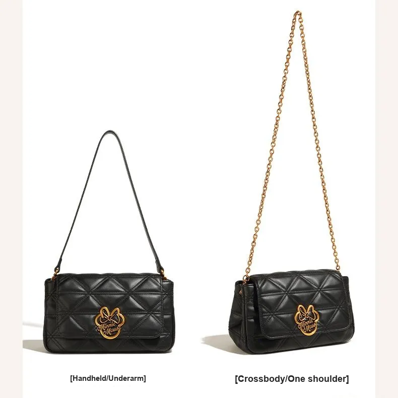 Disney Minnie Series Pu Crossbody Bag, Shoulder Bag Regular Women's Black-6