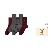 Burgundy Bowknot+Burgundy Cuffed+Gray Dots+Gray Heart+Horizontal Stripes