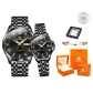 Steel Band All Black Couple Watch