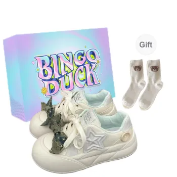 BINGO DUCK Coverage Low Top Skateboard Shoes Women's Blue
