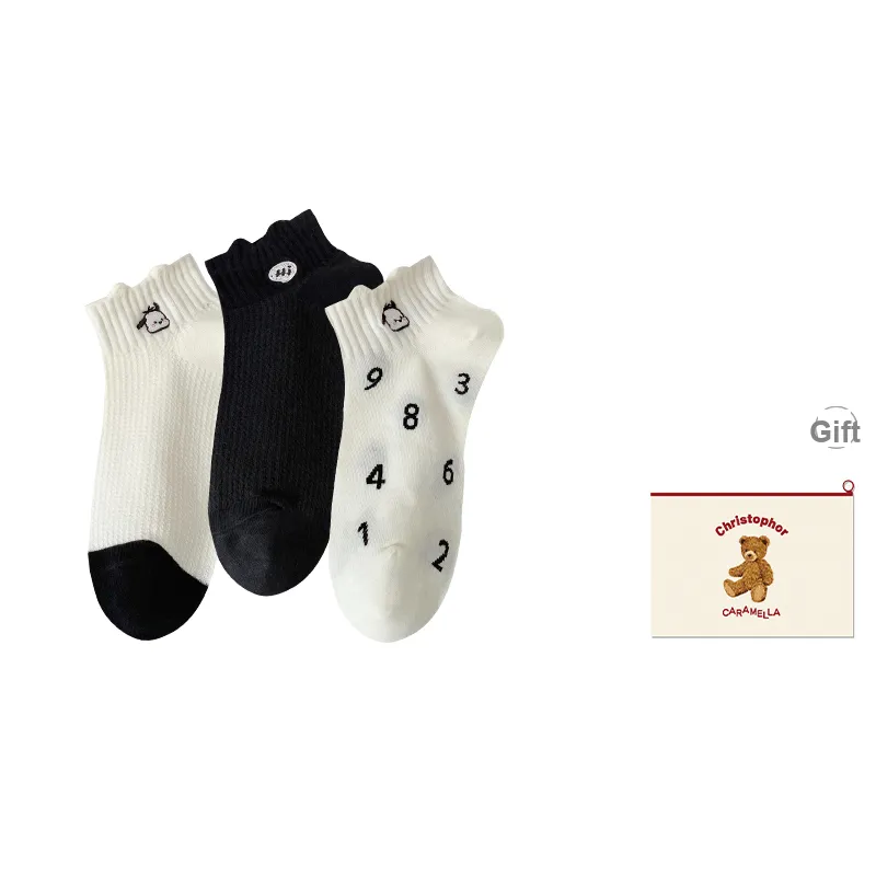 Caramella Ankle Socks Women's Shopping Bag Combo Set-13