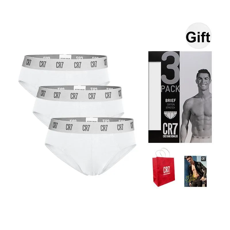 CR7 CRISTIANO RONALDO Triangle Underwear Men's 3 Pack White
