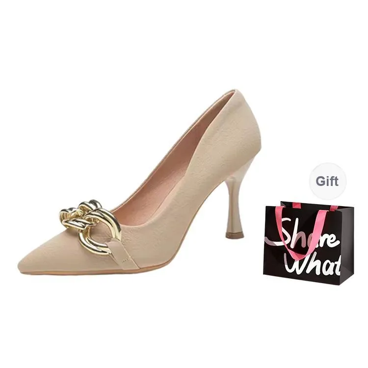 BIGTREE Slim Heel High Heels Women's-6
