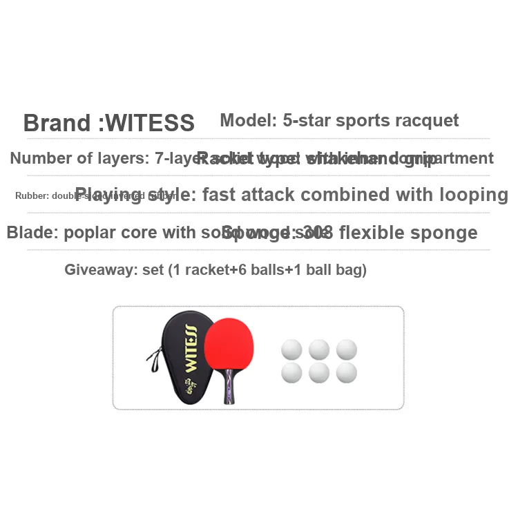 WITESS Ping Pong Paddles Unisex-4