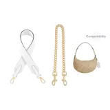 [3.8 Wide Strap]White Underarm 65cm+Decorative Chain 55cm