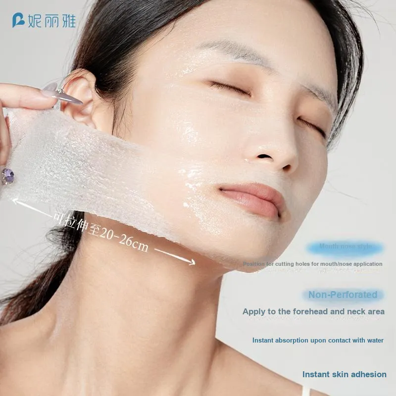 NILIYA 100% Cotton Adjustable Perforated Wet Compress Cloth Facial Application Only Shopping Bag Included-2