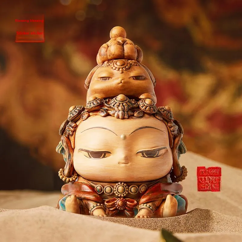 Fufu Stickers Dunhuang Cultural Creativity Grotto Remnant Bodhisattva Ornament Chibi Figures-4