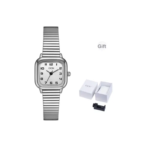 GEDI Кварцевый механизм сплав ремешок женские часы серебристый циферблат