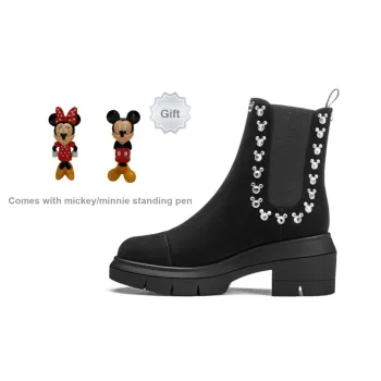 Disney X Stuart Weitzman Chelsea Boots Women's Low-Top Black