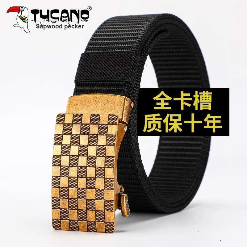 TUCANO Fabric Leather Belts Unisex 3.5cm-7