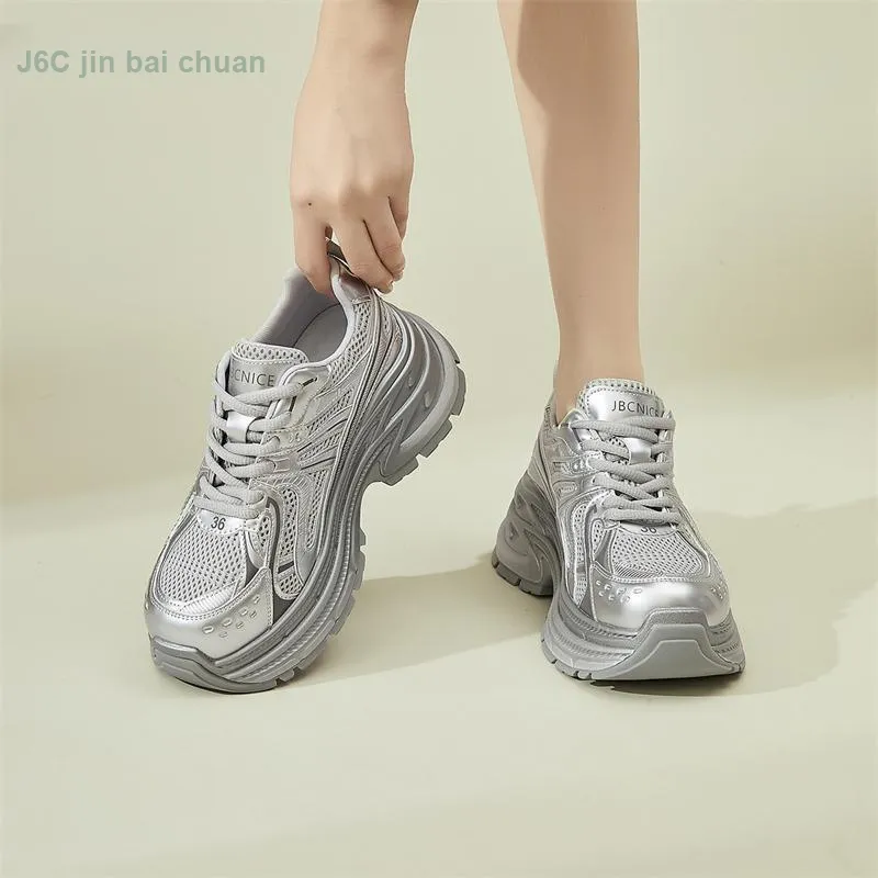 Jin Baichuan Height Increasing Wear-Resistant Low-Top Chunky Sneakers Women's-18