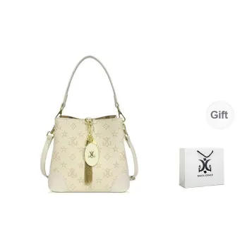 MACK JODAER Synthetic Leather Shoulder Bag, Crossbody Bag, Handbag Women's Ecru