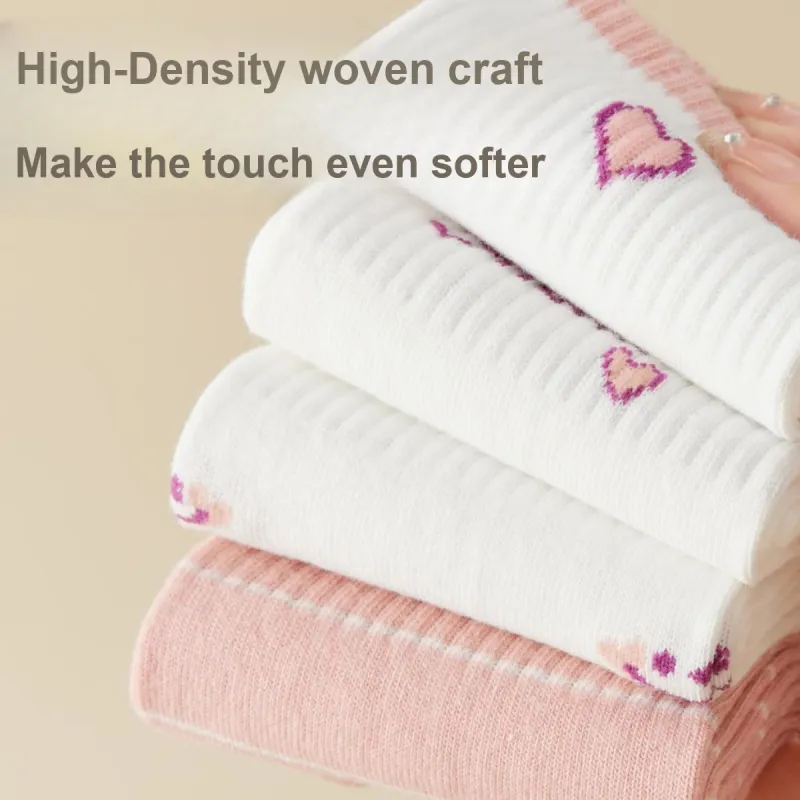 MIIOW Mid Calf Socks Women's 5 Pack Mixed Color-9