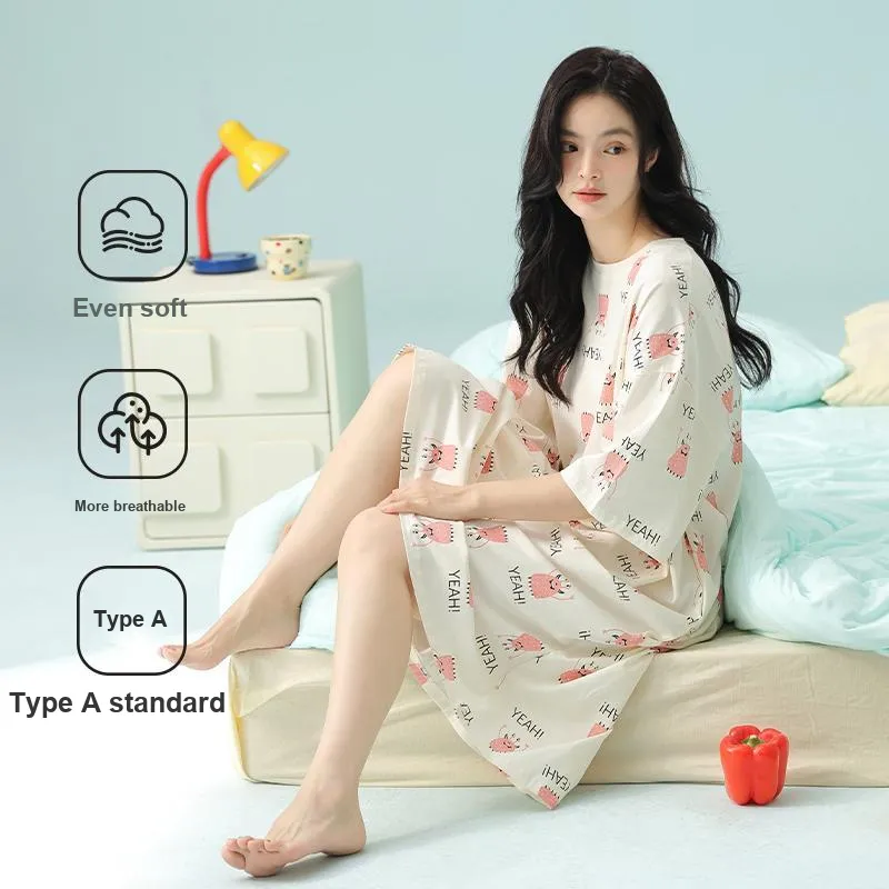 Qin Jing Nightgown Women's Pink-3