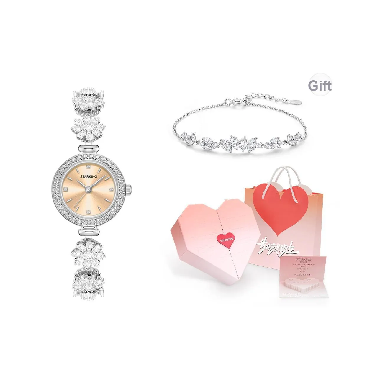 STARKING Ice and Snow Dream Collection Кварцевый механизм Часы Женские Синий циферблат