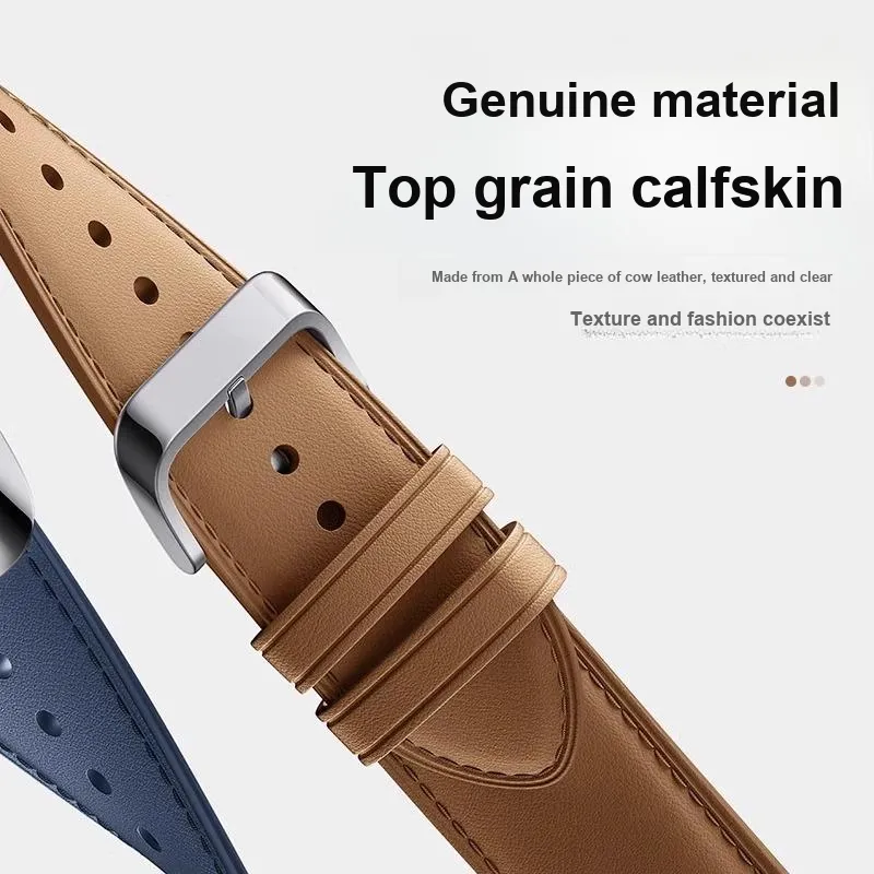 FZRT Watch Bands Official Same Style Dual Time Zone Leather Strap Unisex-6